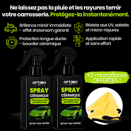 2 Sprays Céramiques Optimo PRO™ + 2 Microfibres OFFERTES !