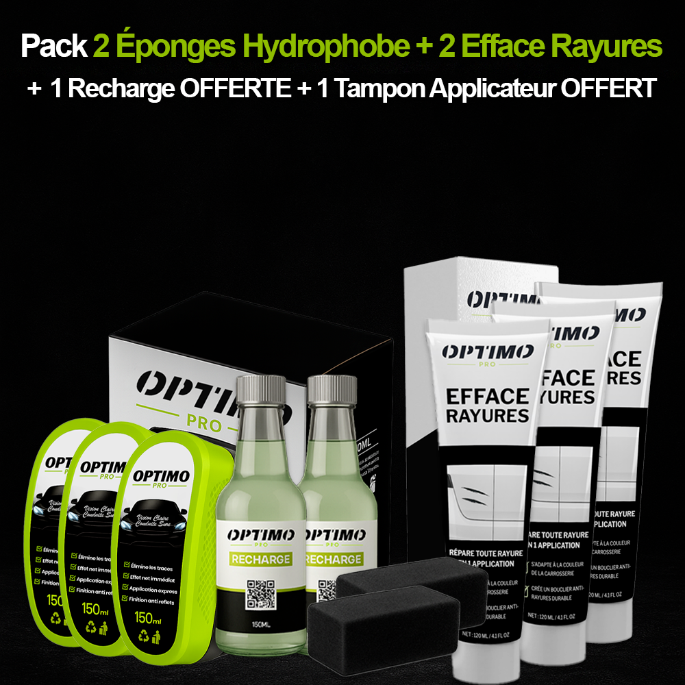 Optimo™ PRO Hydrophobic Sponge + Scratch Remover Pack