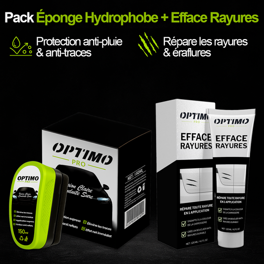 Optimo™ PRO Hydrophobic Sponge + Scratch Remover Pack