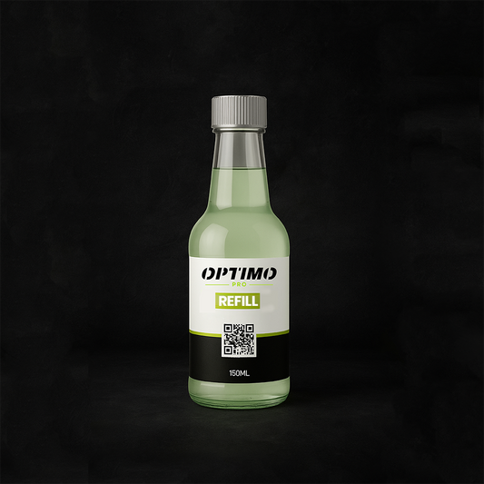 Optimo™ PRO Hydrophobic Sponge Refill - renew your sponge with our patented water-repellent formula. Restores visibility, removes streaks and dirt, and ensures long-lasting protection against rain and fog.